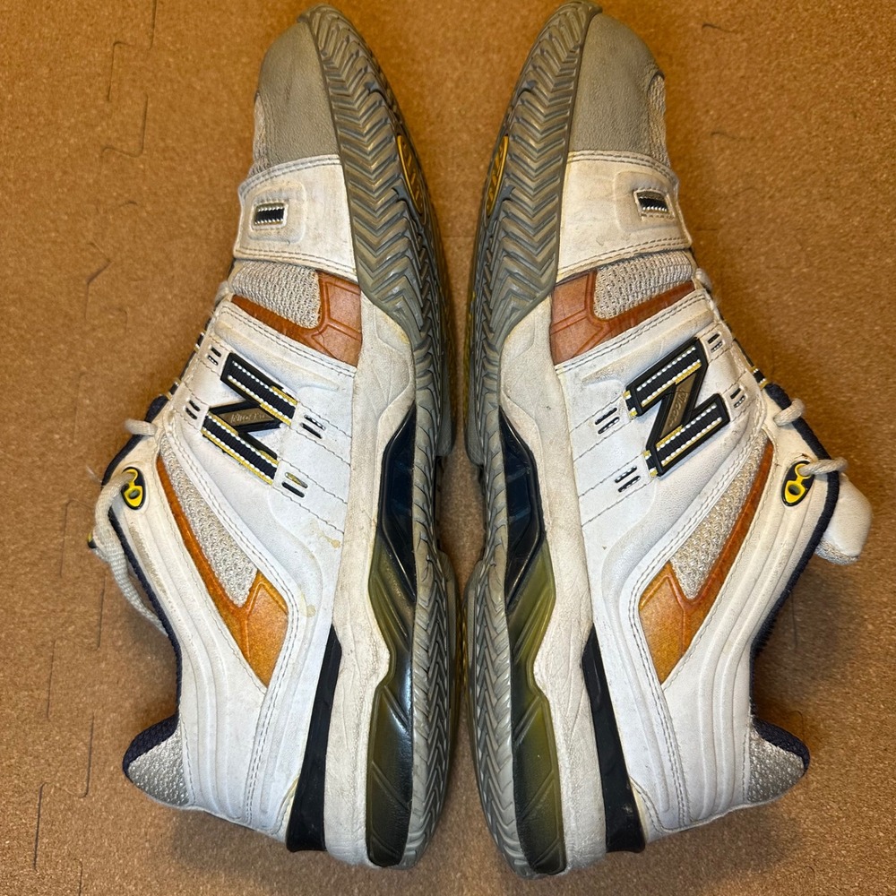 New Balance 1002 Mens Size 12D Tennis Shoes White Grey Orange CT1002W - Picture 8 of 11